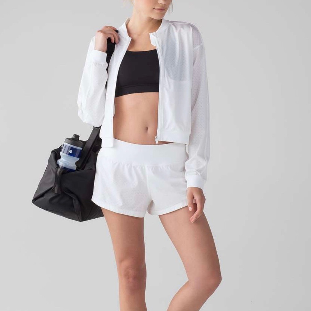 Lululemon Final Lap 2.5” White Shorts